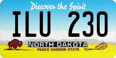 ND license plate ILU230