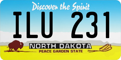 ND license plate ILU231