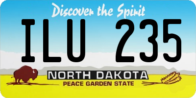 ND license plate ILU235