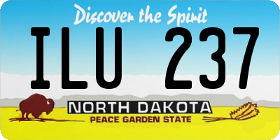 ND license plate ILU237