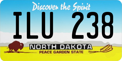 ND license plate ILU238