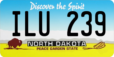 ND license plate ILU239