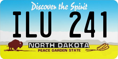 ND license plate ILU241