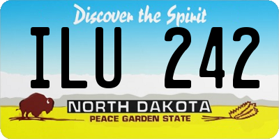 ND license plate ILU242