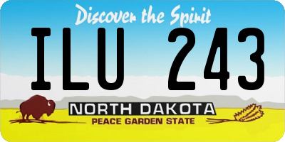ND license plate ILU243