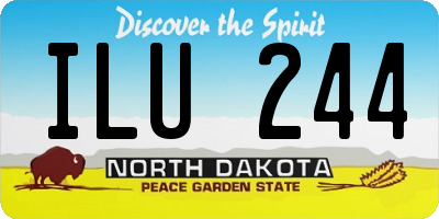ND license plate ILU244