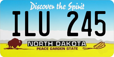 ND license plate ILU245