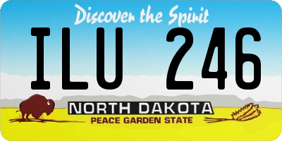 ND license plate ILU246