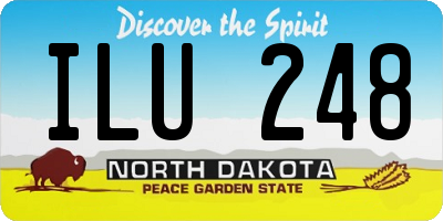 ND license plate ILU248