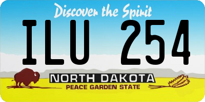 ND license plate ILU254