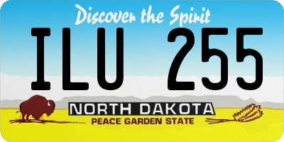 ND license plate ILU255