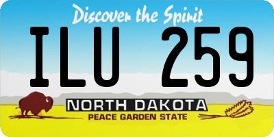 ND license plate ILU259