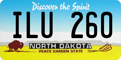 ND license plate ILU260