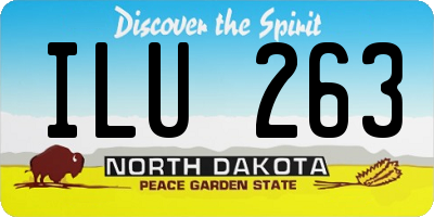 ND license plate ILU263