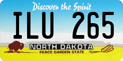 ND license plate ILU265