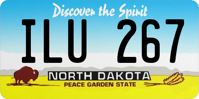 ND license plate ILU267