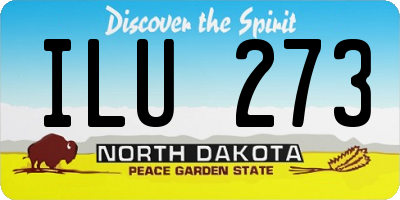 ND license plate ILU273