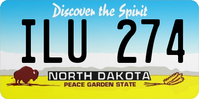 ND license plate ILU274