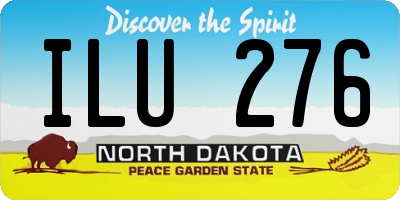 ND license plate ILU276