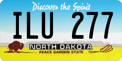 ND license plate ILU277