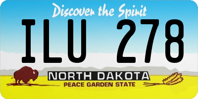ND license plate ILU278