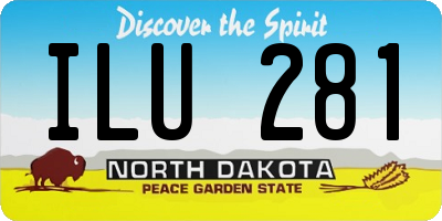 ND license plate ILU281