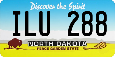 ND license plate ILU288