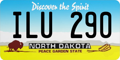 ND license plate ILU290