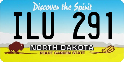 ND license plate ILU291