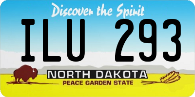 ND license plate ILU293