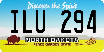 ND license plate ILU294