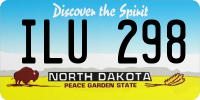 ND license plate ILU298