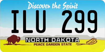 ND license plate ILU299