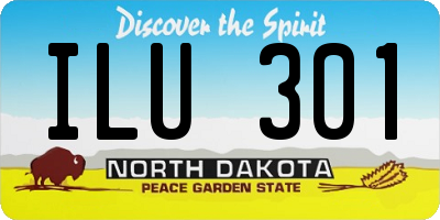 ND license plate ILU301