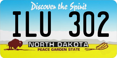 ND license plate ILU302