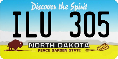 ND license plate ILU305