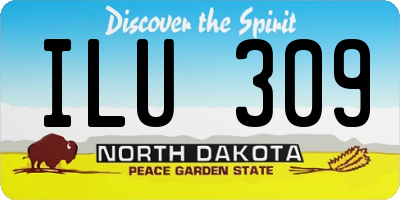 ND license plate ILU309