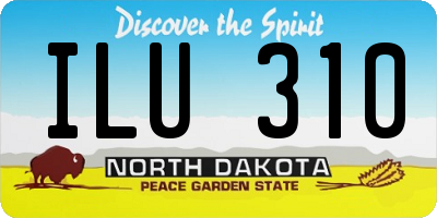 ND license plate ILU310