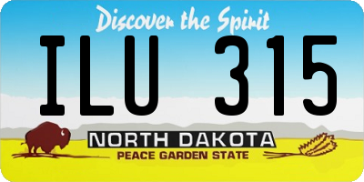 ND license plate ILU315