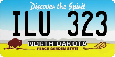ND license plate ILU323