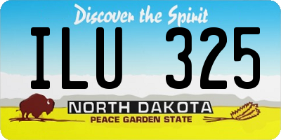 ND license plate ILU325