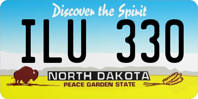 ND license plate ILU330