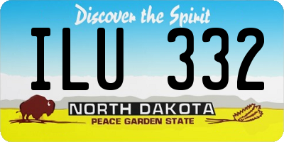 ND license plate ILU332