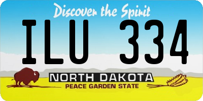 ND license plate ILU334