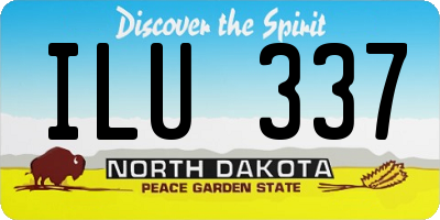ND license plate ILU337