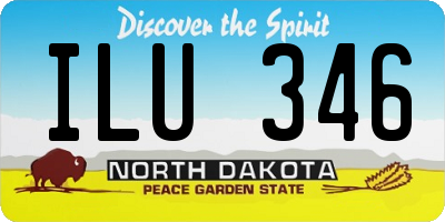 ND license plate ILU346
