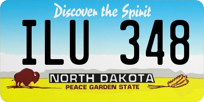 ND license plate ILU348