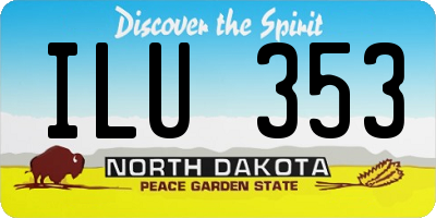 ND license plate ILU353