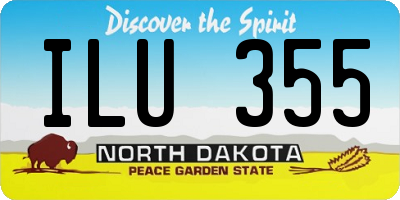 ND license plate ILU355