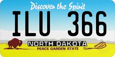 ND license plate ILU366